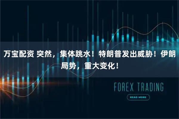 万宝配资 突然，集体跳水！特朗普发出威胁！伊朗局势，重大变化！